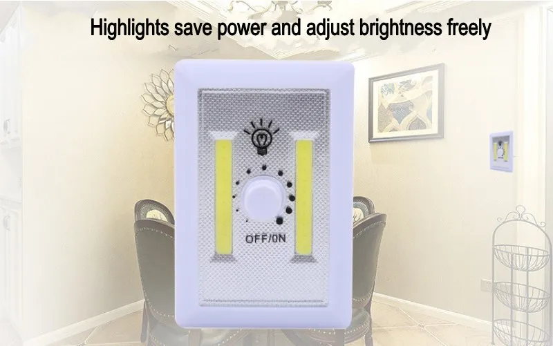 led night light COB Magnetic Mini LED Cordless Light Switch Wall Night Lights Battery Operated Kitchen Cabinet Garage Closet Camp Emergency Lamp star wars night light