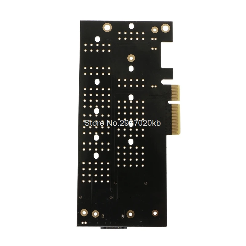 Двухпортовый Настольный NGFF M.2 B+ M ключ SSD для PCI Express PCI-E 4X адаптер HULL9