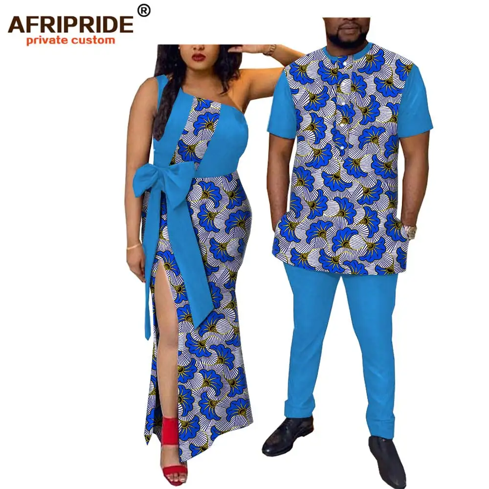 Afripride/африканская ткань с принтом одежда для пары мужские брюки на заказ костюм +