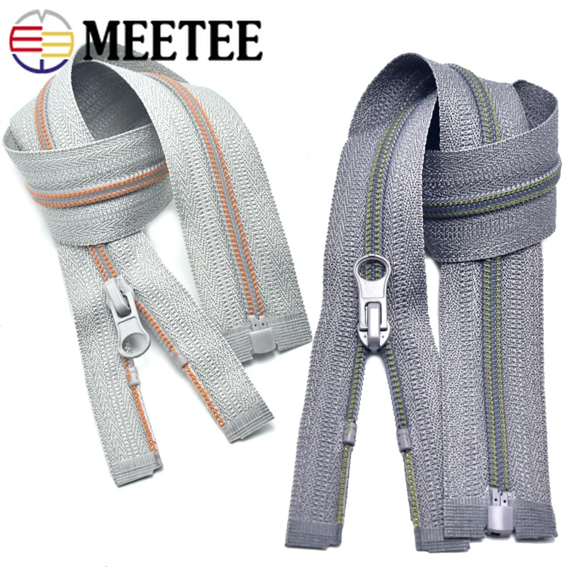 Meetee 2 шт. 37-55 см 4# нейлоновая застежка-молния открывающийся автоматический замок Декор молния для куртки DIY сумки Текстильная Одежда Швейные аксессуары молния