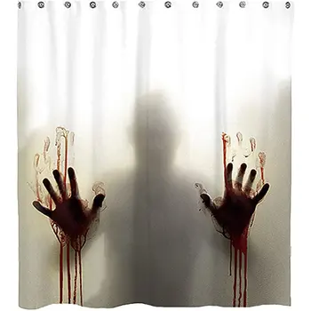 

Bloody Hands Shower Curtain Figure Home Digital Printing Shower Curtain Polyester Waterproof Bathroom Shower Curtain