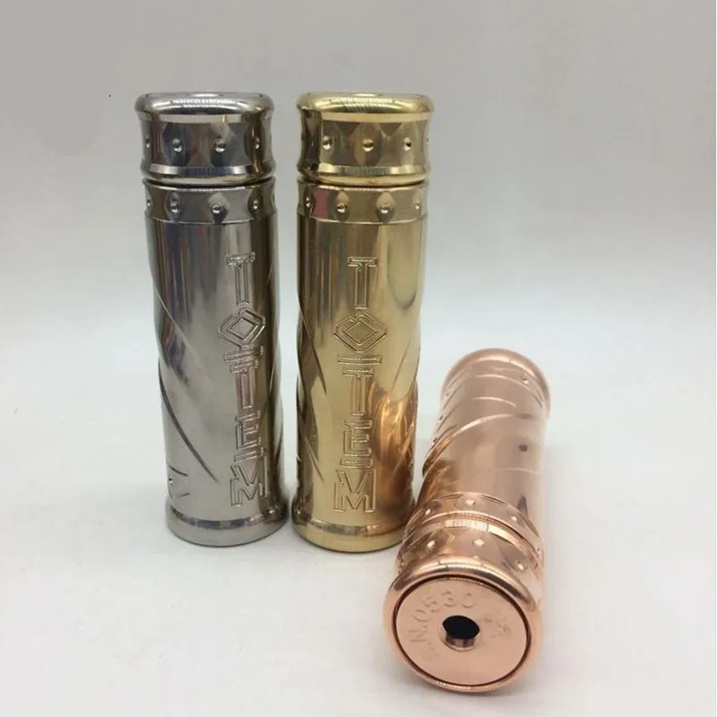 TOTEM Mech MOD 24 мм SS Латунь Медь 18650 батарея 510 нить Гибридный механический мод крутой дизайн высокое качество vape моды против Кеннеди