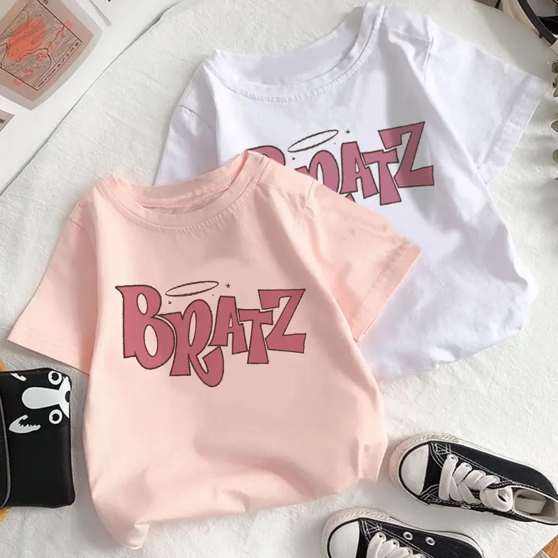 Футболка Bratz с надписью Harajuku Kawaii симпатичная одежда для девочек летняя женский