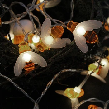 

Battery Operated 10leds 20leds 40leds Bee Shaped led String Lights Christmas Holiday Party Garden Decorative Fairy Lights