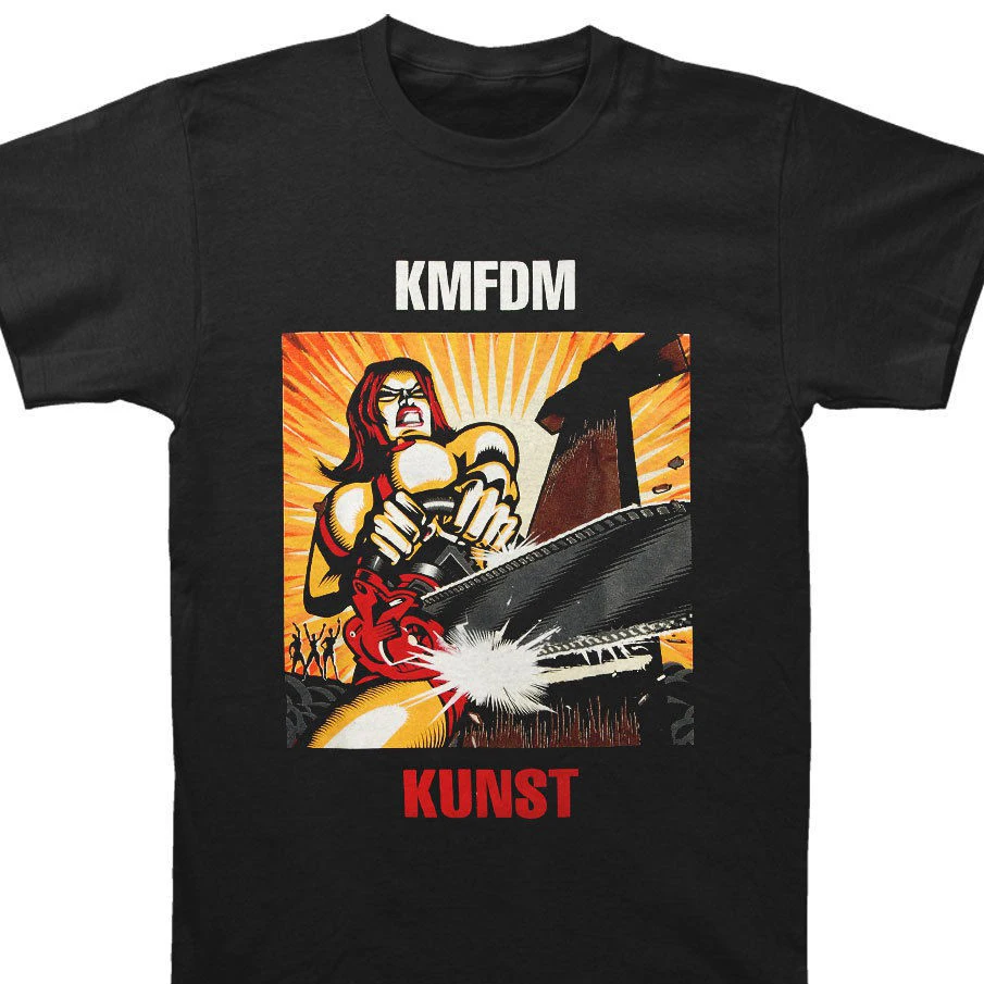 Мужские высококачественные топы с принтом хипстерские футболки Kmfdm мужские &amp #039