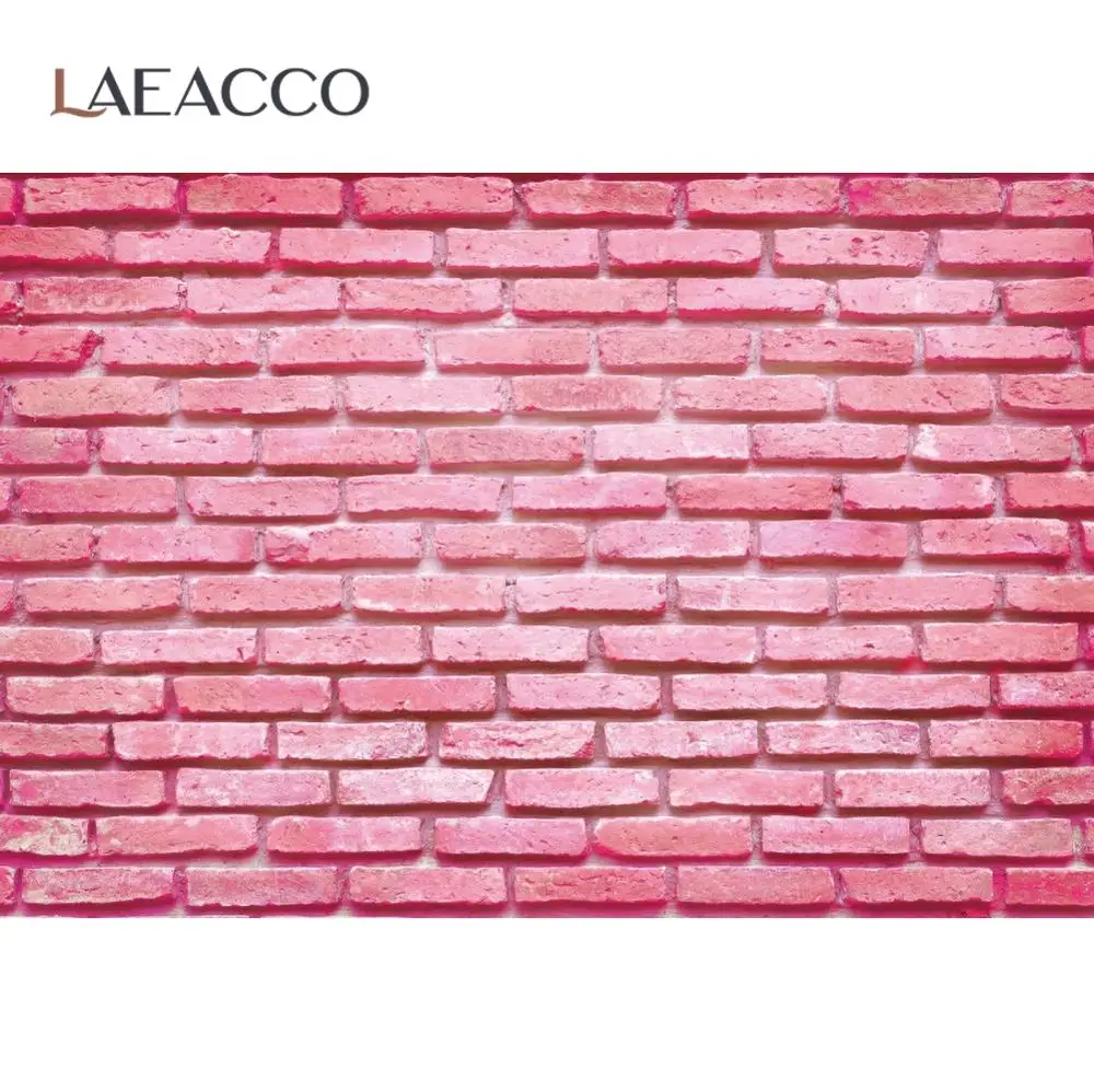

Pink Backdrops For Photography Brick Wall Stacked Piled Texture Party Home Decor Pattern Photographic Background Photo Studio