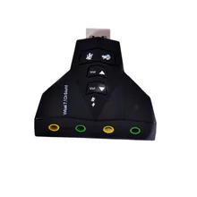 External Virtual USB 7.1 3D Sound Audio Card adapter dual microphone dual audio interface output independent sound card for PC