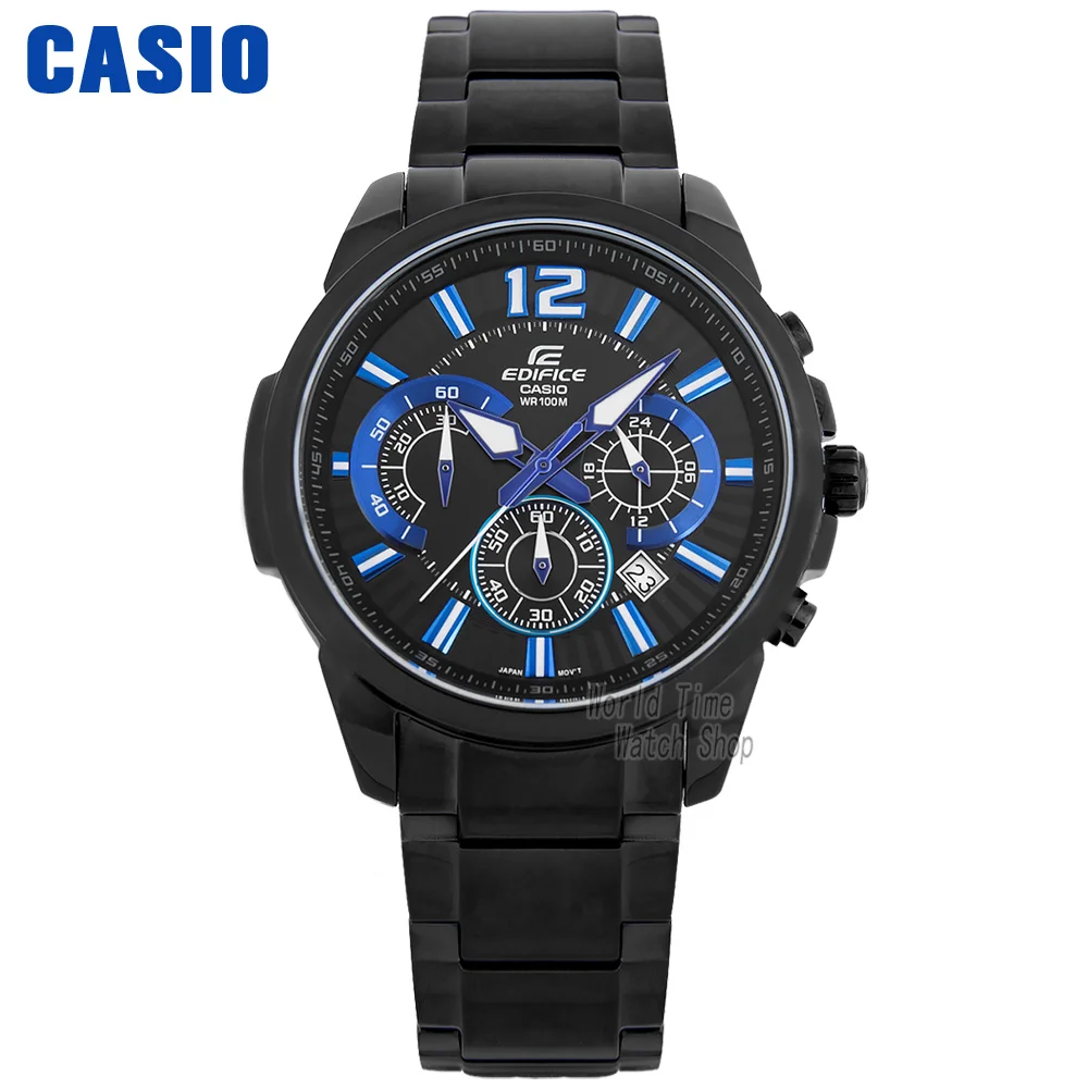 Casio Watch Edifice часы мужские топ Марка Luxury set кварцевые спортивные часы 100м Водонепроницаемый Световой Хронограф мужские часы F1 Racing Element Военные наручные часы relogio masculino reloj hombre erkek kol - Цвет: EFR535BK1A2-1