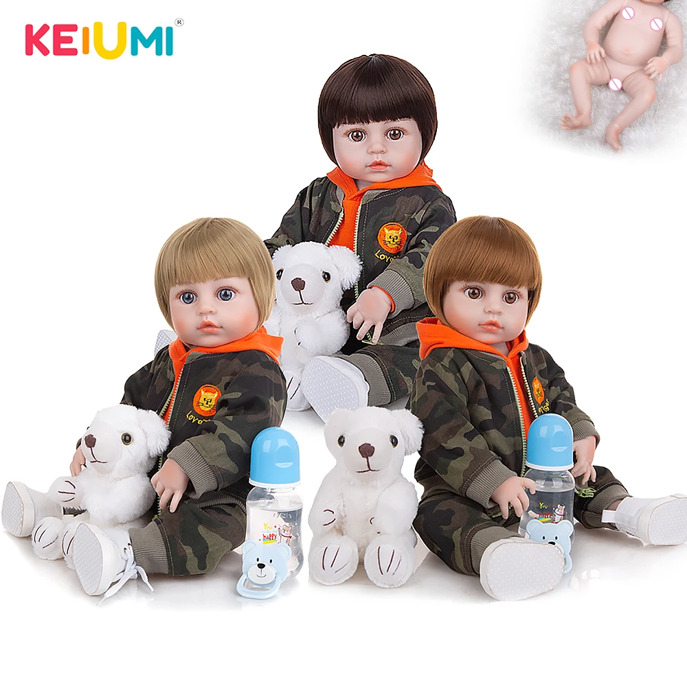 Keiumi 49cm Reborn Baby Full Silicone Vinyl Dolls Simulation Real Baby Realistic Girl And Boy Bonecas Reborn Toys Bebe Xmas Gift Dolls Aliexpress