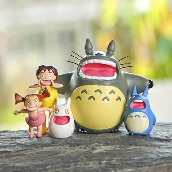 

Classic Toys My Neighbor Totoro Figure Studio Ghibli Miyazaki Hayao Shouting Totoro Satsuki Mei Resin Action Figure Model Toy