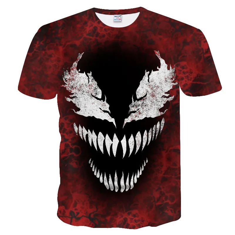 Новое поступление популярный фильм Marvel venom футболка для мужчин и женщин 3d принт короткий рукав Футболка Уличная Повседневная летняя Топы И Футболки