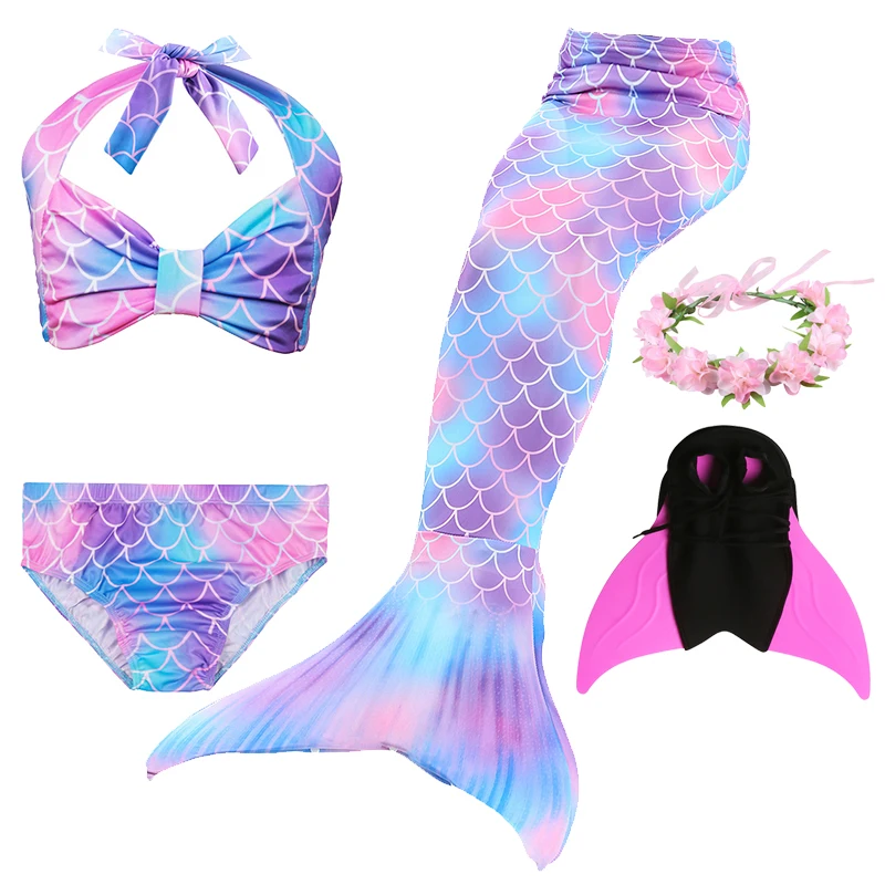 

Fancy Mermaid tails Little Mermaid Tail Costume Swimmable Monofin Bikini Bathing Swimsuit Mermaid Tails Swimming Cosplay