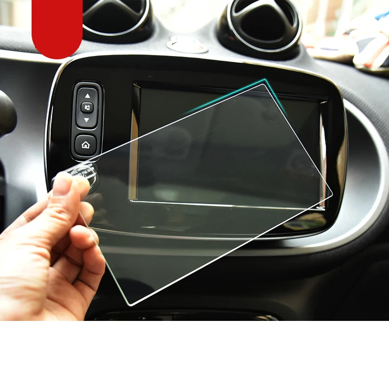 

lsrtw2017 car gps Navigation screen Tempered film for smart 2014 2015 2016 2017 2018 453 fortwo forfour