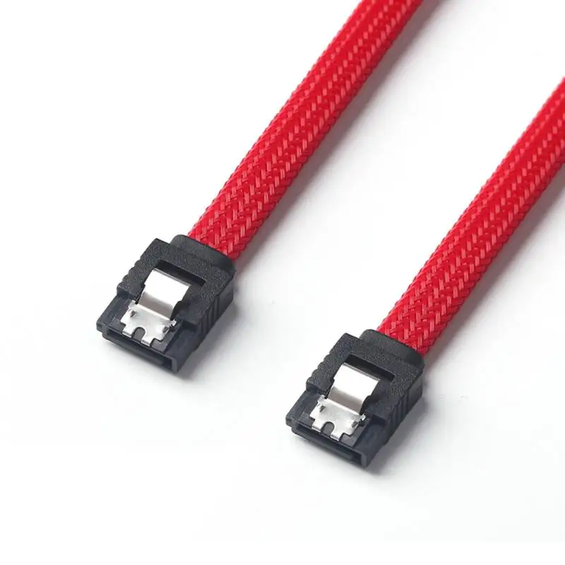 Красный 2 шт Универсальный SATA кабель III 6 Гбит/с прямой HDD SDD кабель для передачи данных с закрывающая защелка для SATA HDD SSD CD драйвер CD писатель кабели - Цвет: Красный