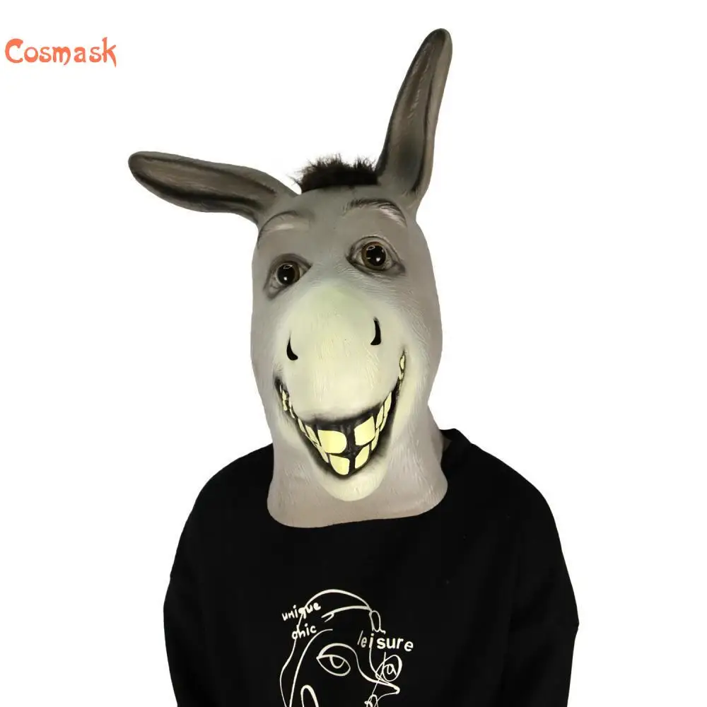 Косплей Маска осла Cosmask Хэллоуин новинка роскошный костюм для вечерние латексная