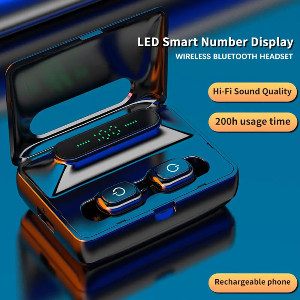 

Bluetooth 5.0 wireless in-ear headsets IPX4 waterproof stereo 3 hours music time sports headsets