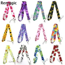 

Flowers Classical Style Lanyard For keys The 90s Phone Working Badge Holder Neck Straps With Phone Hang Ropes webbings ribbons