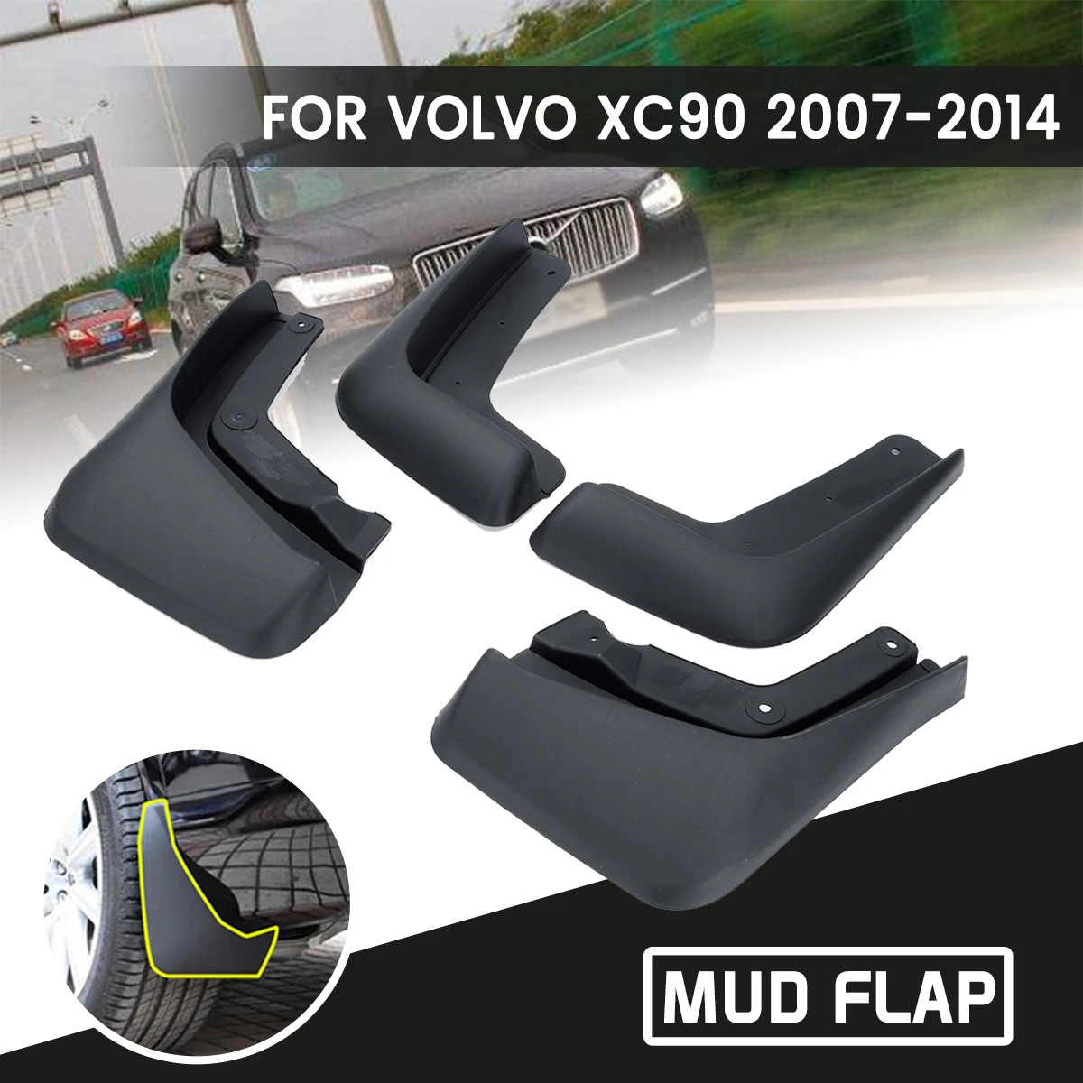 1 комплект для Volvo XC90 2007 008 2009 2010 2011 2012 2013 Автомобильные Брызговики для крыла Брызговики