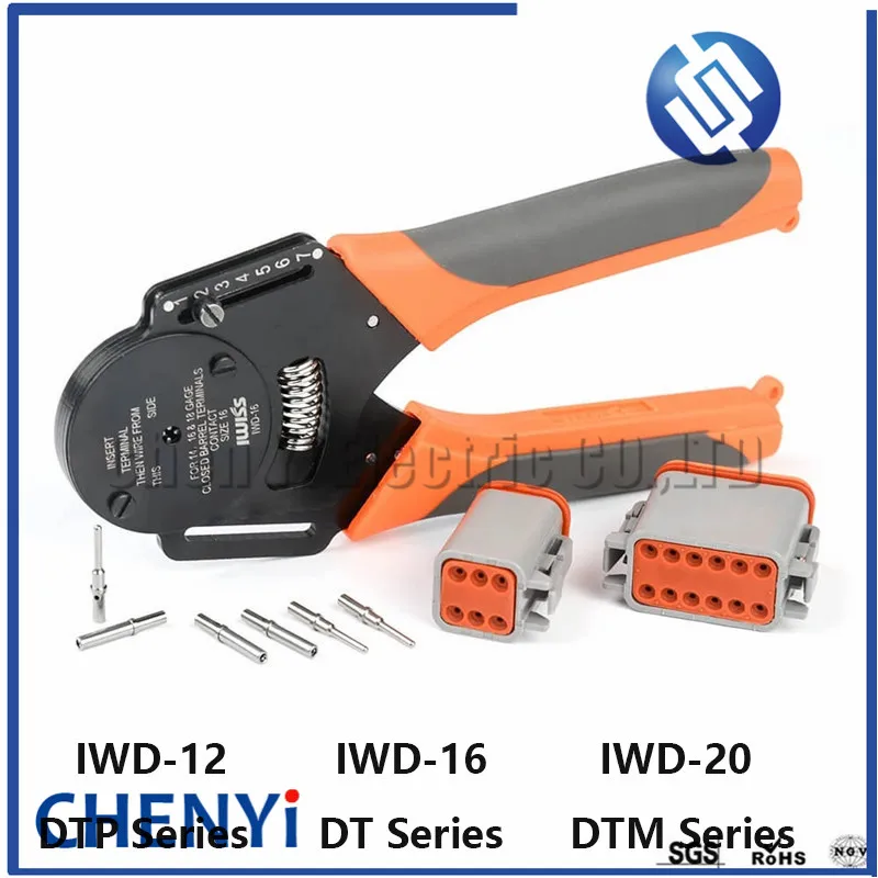 Mão Crimper para Deutsch Connector Wire Crimper Alicadores para Deutsch Dtdtm Terminal Dtp Alicatadores w2 Iwd12 16 20 18 Awg 16 Awg 14 Awg 1pc
