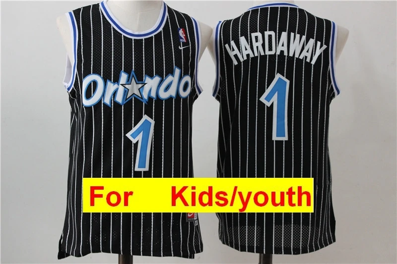 Синий Orlando Tracy McGrady Anfernee Peny Hardaway шакиль О 'Нил Аарон Гордон Молодежные баскетбольные майки для детей - Цвет: Синий