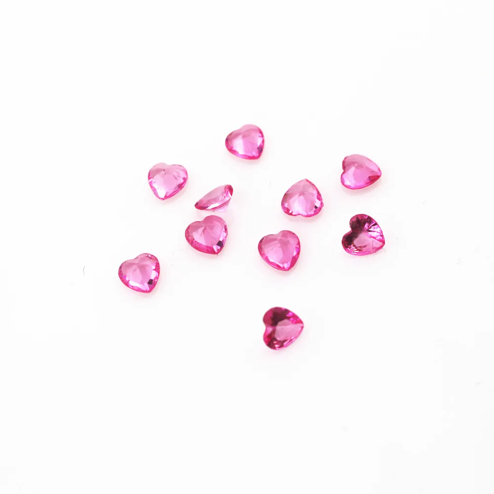 pink heart floating charms