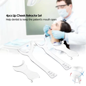 

4pcs Lip Cheek Retractor Set Dental Mouth Opener Intraoral Orthodontic Cheek Teeth Mouth Opener Dentistry Equipment Dental Tool