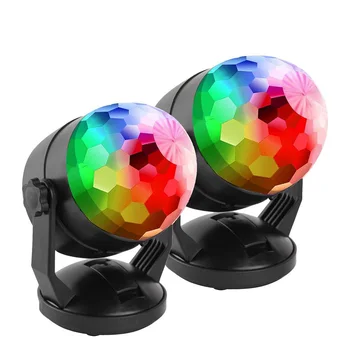

RGB LED Crystal Magic Rotating Ball Stage Effect Light Battery Powered/USB Plug in disco Party DJ Lights for Car Room and Home