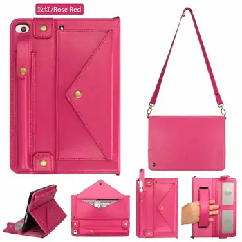 

Tablet Case for IPad Mini 1 2 3 4 5 7.9\" Business Luxury Leather with Pencil Slot Holder Flip Back Cover Hand Strap Funda+pen