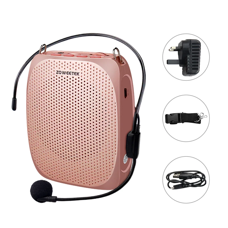 Zoweetek Wired Mini Audio Speaker Portable Voice Amplifier Natural Stereo Sound Microphone Loudspeaker for Teachers Speech Z258 