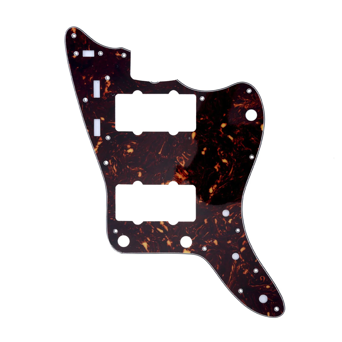 Musiclily Pro 13-Hole Chitarra Pickguard Per Jpn Made Parafango Giappone Jazzmaster, 4Ply Tartaruga