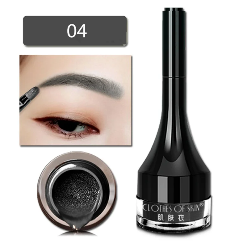 04 gray black 7 дней набор натурального макияжа с кистью для бровей полуперманентный пигмент для макияжа бровей последний длинный крем для татуажа - Цвет: 04 gray black