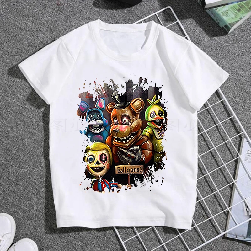 Детская футболка с 3D принтом пять ночей Фредди Fnaf детские футболки рисунком для