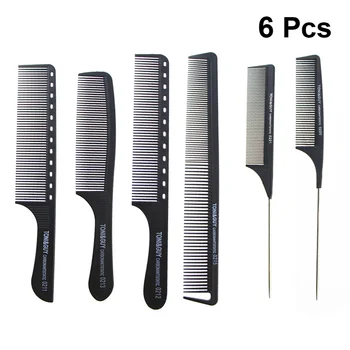 

6pcs of One Set Professional Hair Comb Durable Comb Portable Hair Groomer Folding Hair Comb for Home Man Woman Salon Barber
