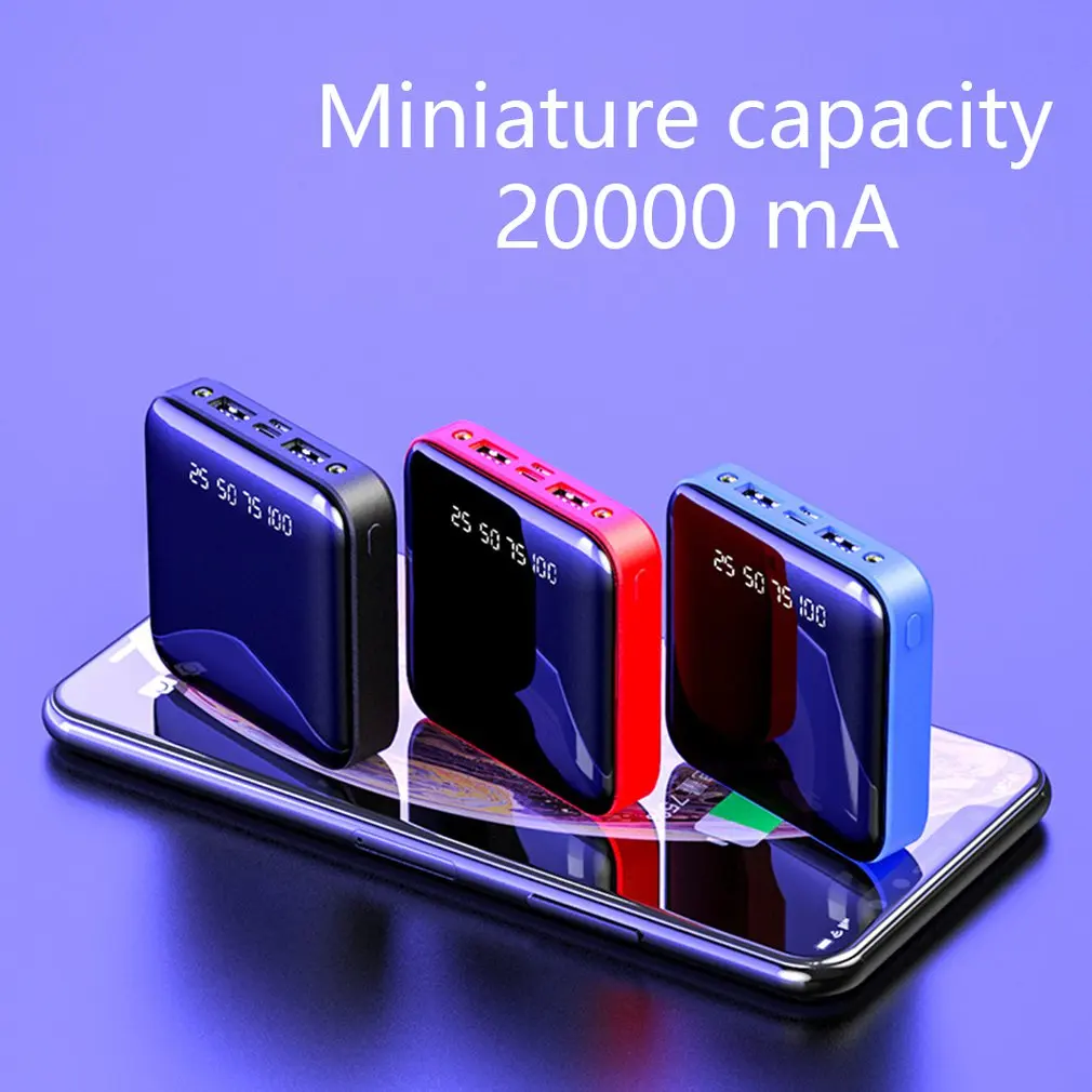 

Mini Mobile Power 20000 Digital Display Mirror Mobile Phone Universal Charging Treasure Professional Fashion Portable