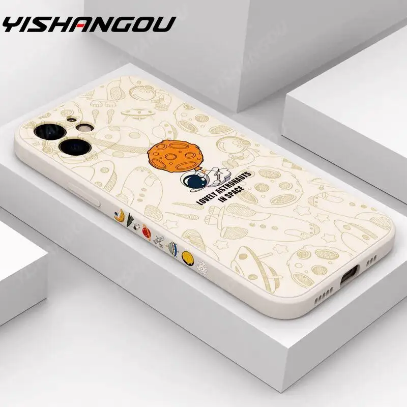 Чехол для телефона с изображением космонавта звезды космоса iPhone 13 12 11 14 Pro MAX XS XR X 7
