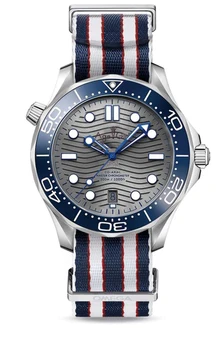 

Luxury Brand New Men Automatic Mechanical Watch Silver Black Blue Grey Canvas James Bond 007 Ceramic Crystal Sapphire Sport AAA+