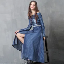 blue jean maxi dress