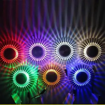 

3W Sun Flower Led Wall Lamp Indoor Living Room KTV Spiral Light Blulbs Fixture