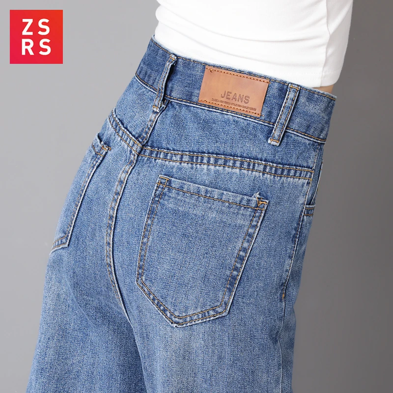 Zsrs jeans woman mom jeans pants boyfriend jeans for women with high waist push up large size ladies jeans denim 4xl 2019