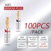 100Pcs/50Pairs High Quality New 24K Gold Nakamichi Speaker Banana Plugs For Video Speaker Connector Black Red Color ► Photo 2/6