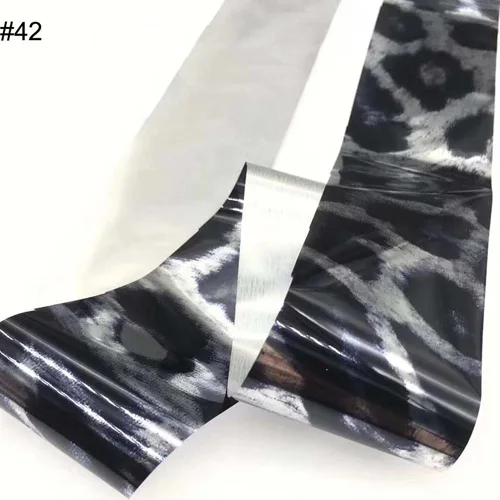NZ01-42 1 шт, 4*100 см, Переводные слайды из фольги для ногтей, дизайн, мрамор/змея/леопард, наклейки из фольги для ногтей, Переводные Фольга для ногтей - Цвет: NZ01-42