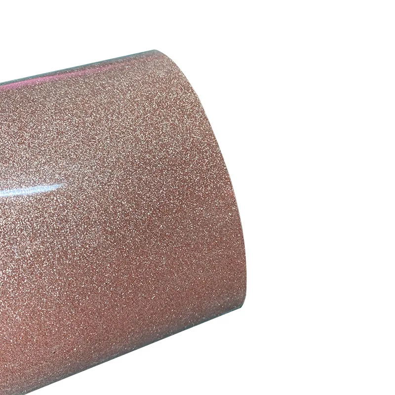1 лист 30 см x 50 см(1" x 20") блеск теплопередачи винил термопресс режущий плоттер HTV железа на пленке DIY - Цвет: rose champagne gold