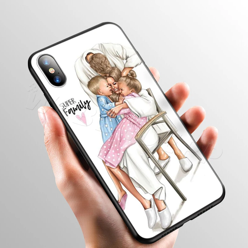 Webbedepp мама папа ребенок Семья чехол для Apple iPhone 11 Pro XS Max XR X 8 7 6 6S Plus 5 5S SE