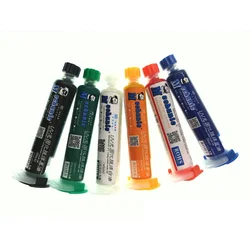 Masque de soudure UV pour Circuit imprimé PCB BGA, 10ml, encre 6 couleurs, vert, rouge, isolant, pâte à souder, Flux d'huile 