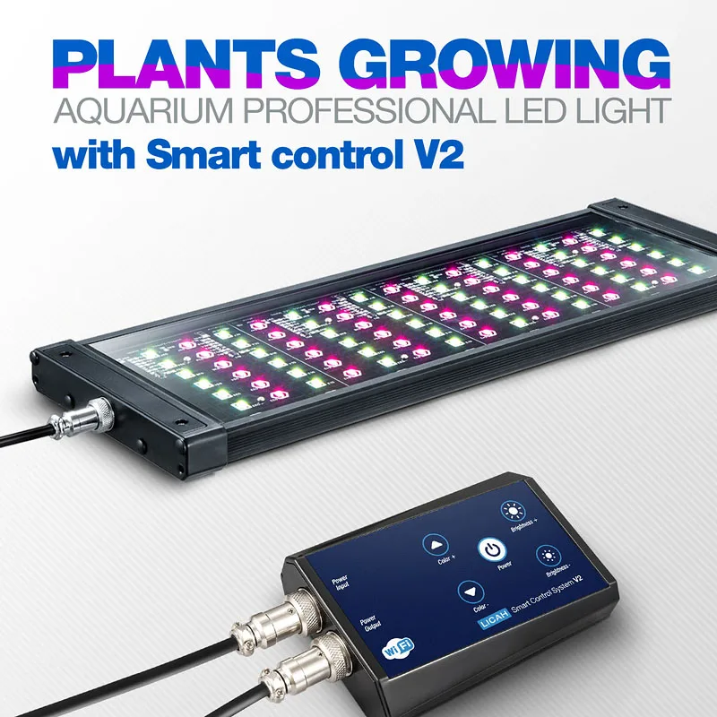 with Timer V2 LICAH свежая вода аквариумное растение светодиодный светильник LDP-500 - Цвет: with Timer V2