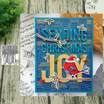 

Metal Cutting Dies Christmas JOY for Scrapbooking Steel Craft Die Cut Embossing Paper Card Album Stencil