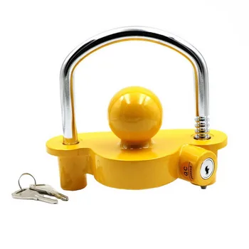 

Yellow Cast Alloy Caravan Security Universal Trailer Coupling Tow Ball Hitch Lock