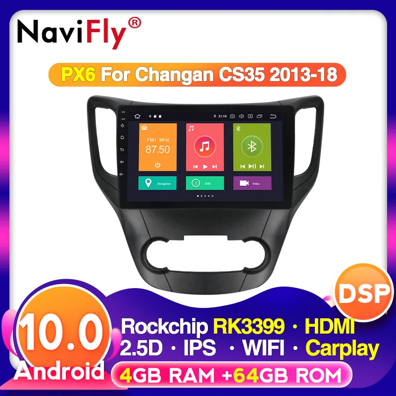 Автомобильный мультимедийный плеер Navifly Android радио для CHANGAN CS35 2012 2013 2014 2015 2016 WIFI