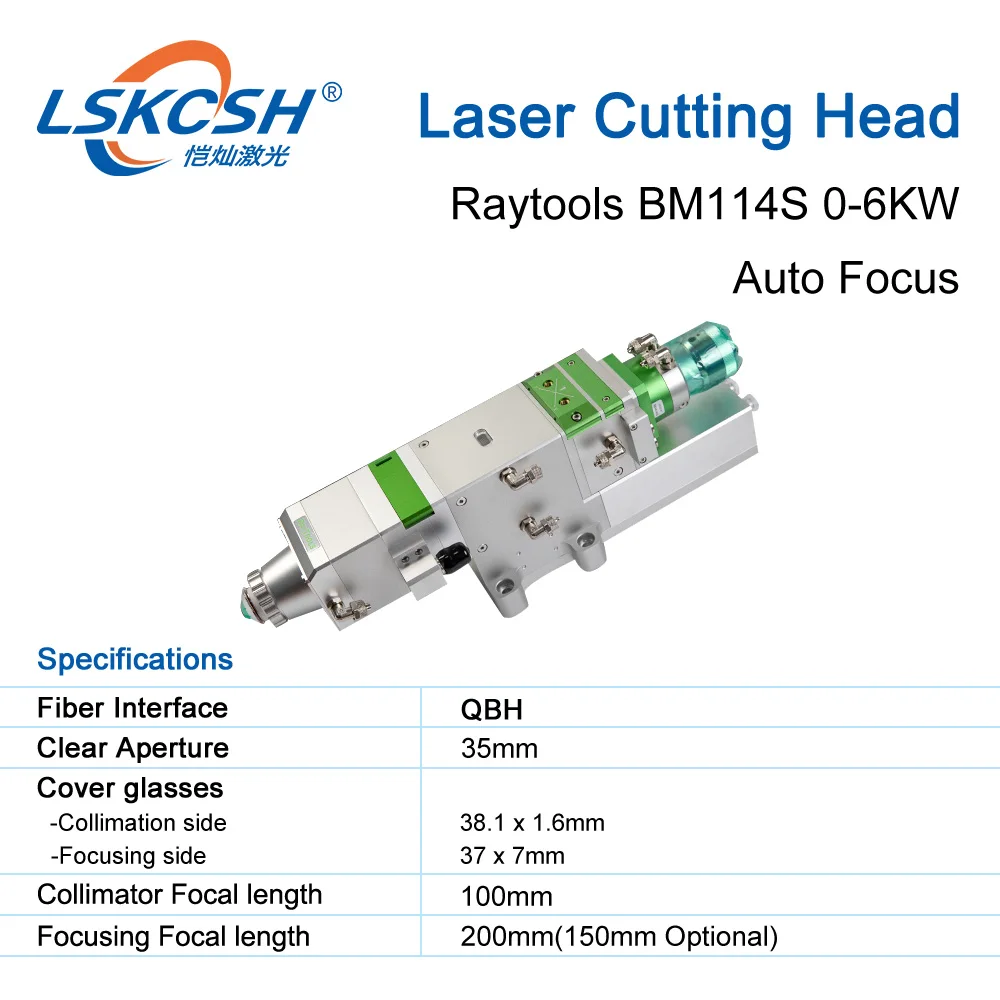 LSKCSH Raytools BM114S 0-6000 Вт автоматическая фокусировка волоконная лазерная головка для резки металла профессиональный поставщик для лазерных запасных частей