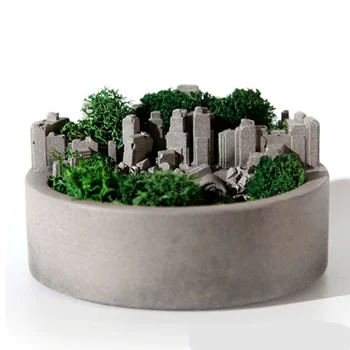 

Creative Round Planter Silicone Cement Gypsum Mold DIY Concrete Ceramic Flower Pot Mold Micro landscape Home Garden Decor WF1021